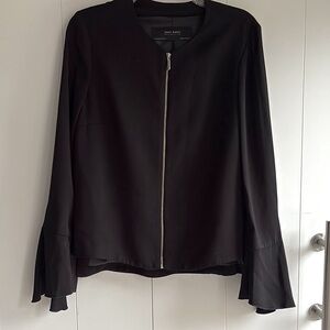 Zara Black Women's Zipper Blazer Jacket size M NWOT